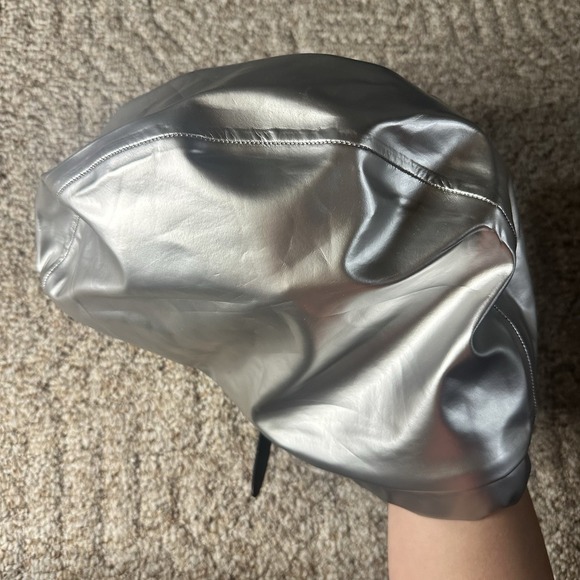Hairbrella Satin-Lined Waterproof, Adjustable Swim Cap Chrome Silver New W Tags - Picture 12 of 14